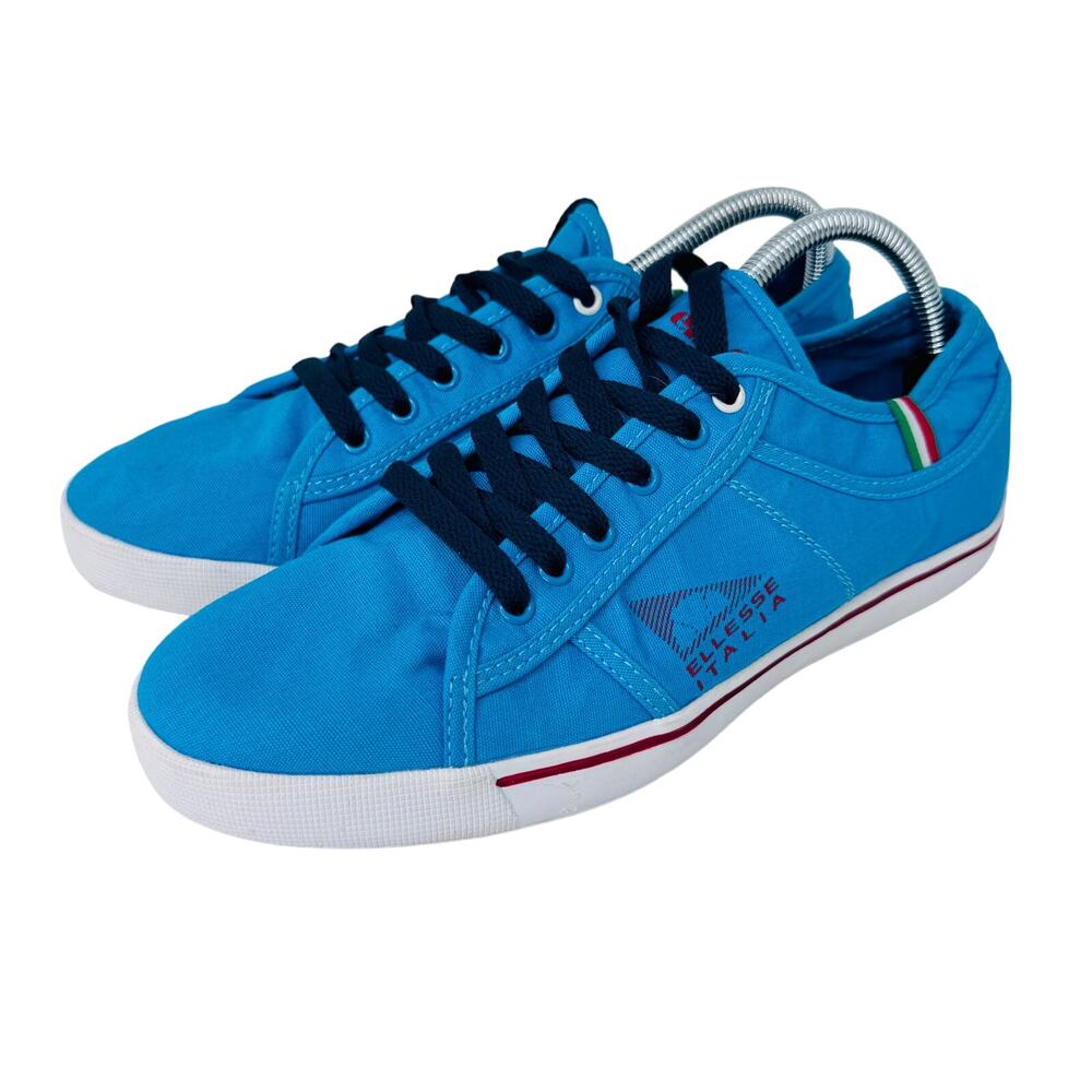 Ellesse Caluso‎ Casual Shoes Sneakers Lace Up Low Top Canvas Blue Mens Size 8
